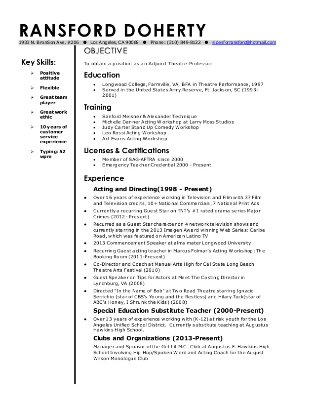 adjunct-professor-resume-mt-home-arts