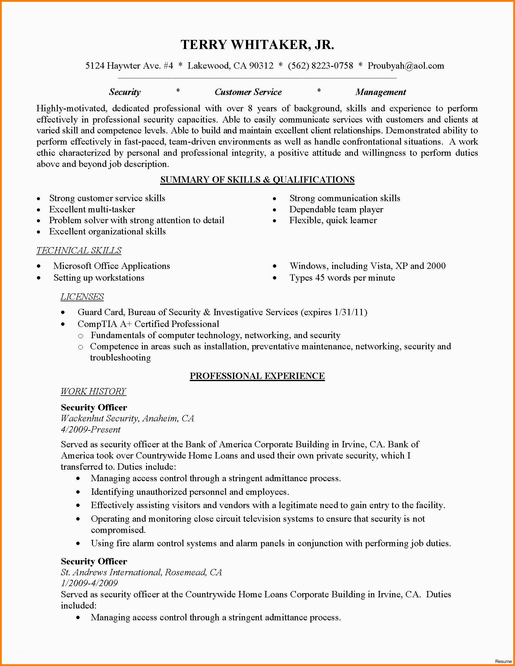 Entry Level Cyber Security Resume Mt Home Arts