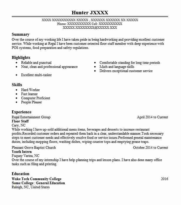 Regal Floor Staff Job Description Floor Roma