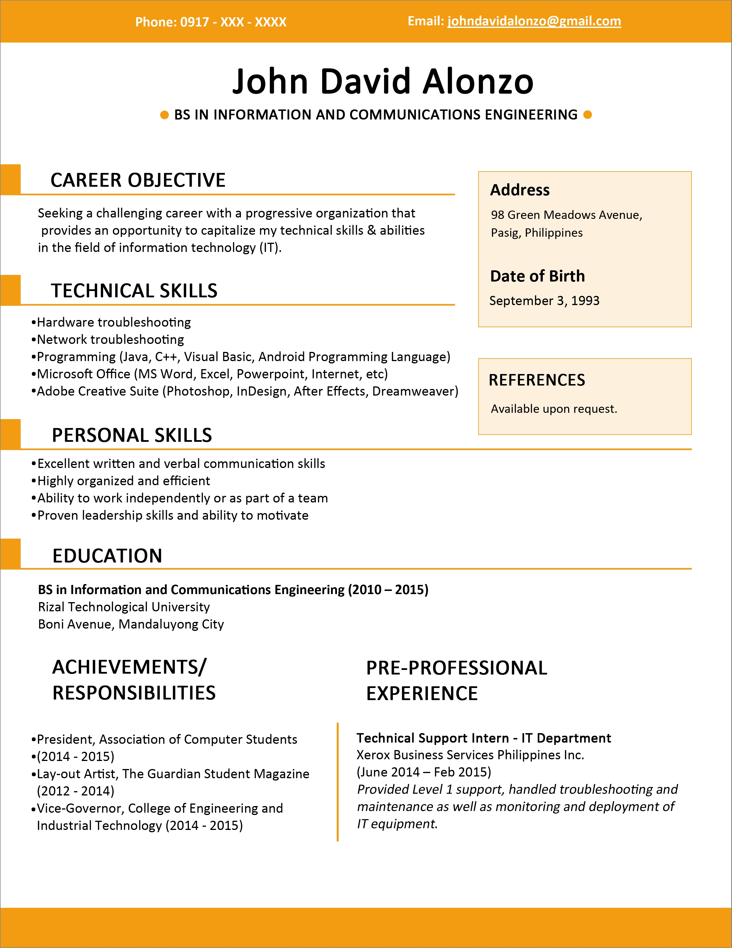 build a resume free download