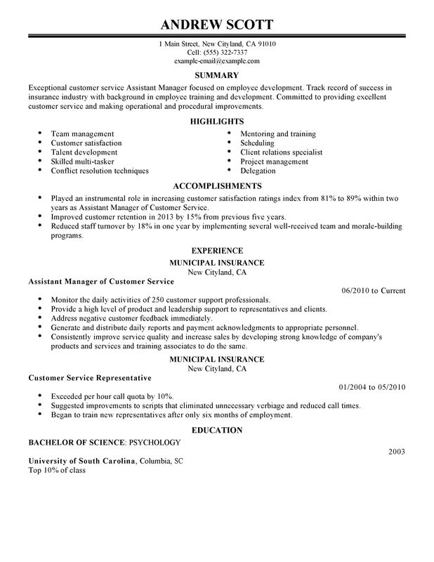 professional-call-center-manager-resume-example