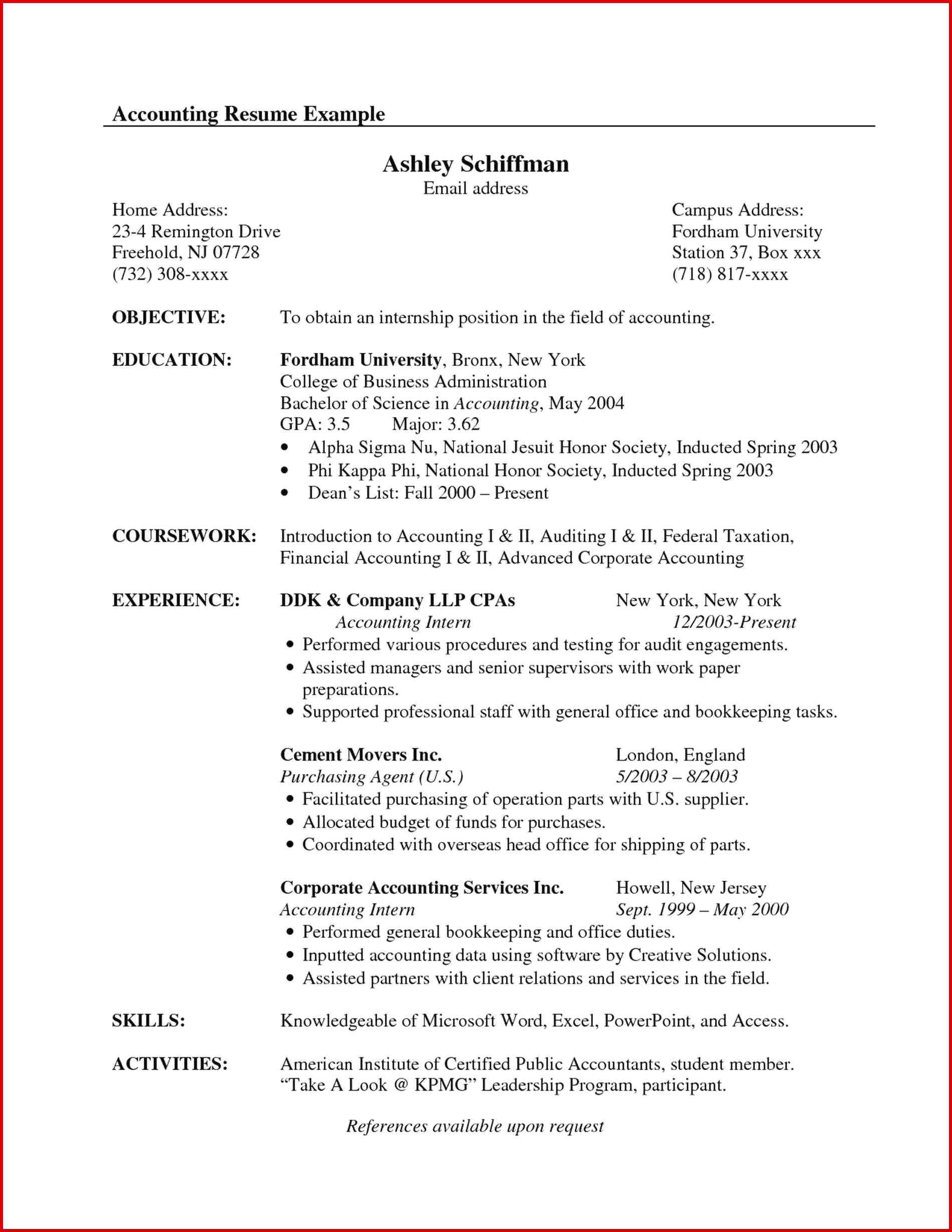 Objective Resume Examples Accounting Accounting Manager Resume