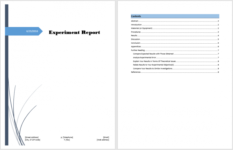 Professional Report Template Word | Mt Home Arts