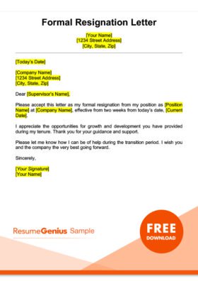 Basic Resignation Letter Samples from mthomearts.com