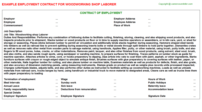 Woodworker Cover Letter Sample | | Mt Home Arts