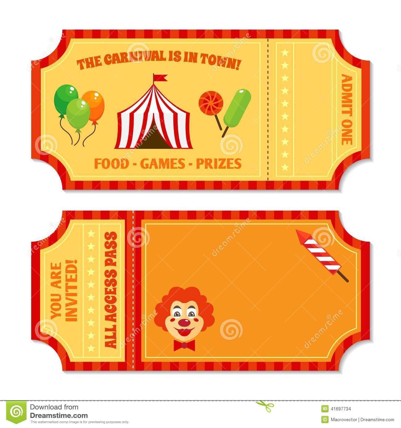 Carnival Ticket Template Mt Home Arts