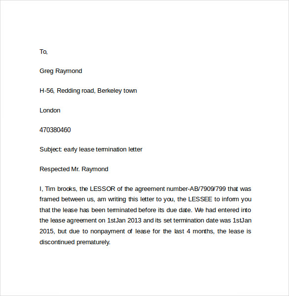 Rent Termination Letter Template from mthomearts.com