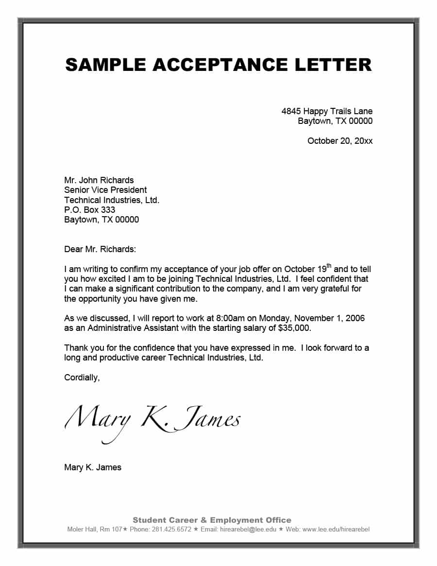 Acceptance Offer Letter Email from mthomearts.com