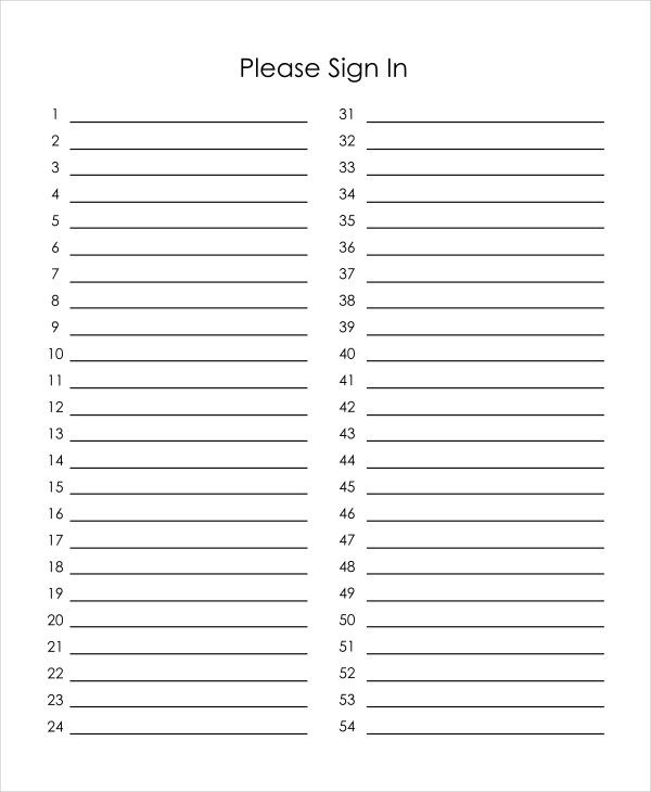 Sign In Sheet Template Pdf from mthomearts.com