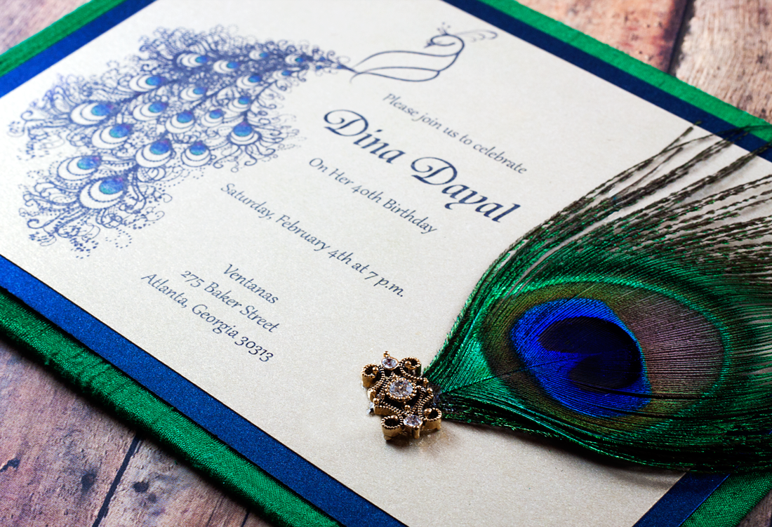 Peacock Invitation Design | | Mt Home Arts