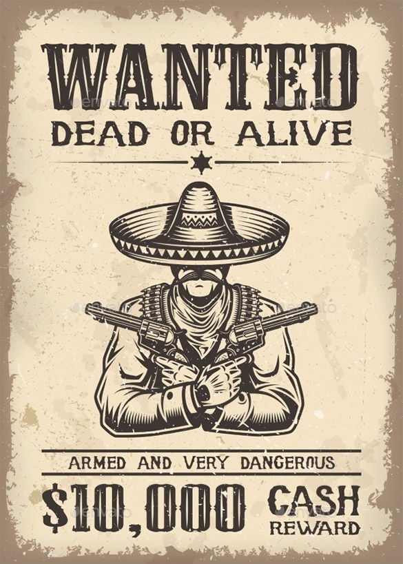 Wild West Wanted Poster Template | Mt Home Arts