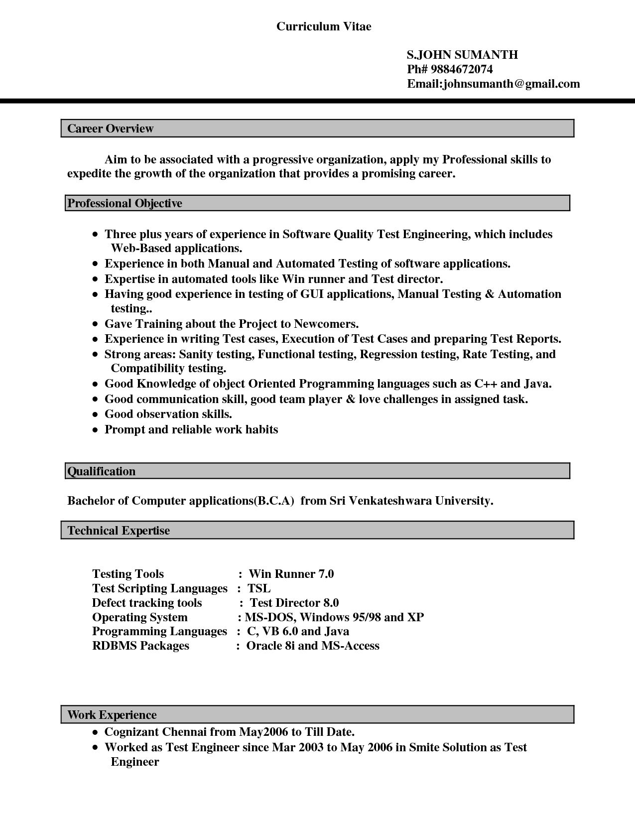 Simple Resume Format Download In Ms Word   Mt Home Arts