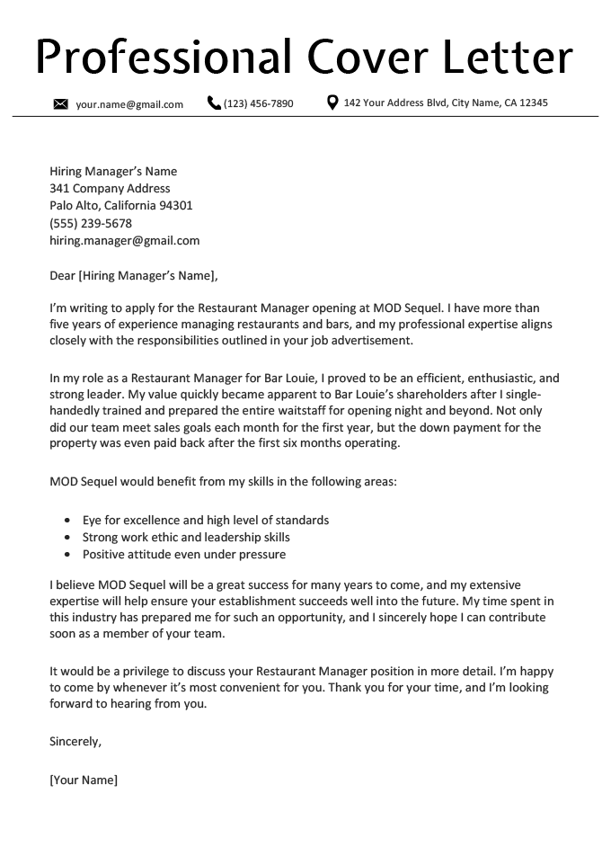 Good Cover Letter Examples | | Mt Home Arts