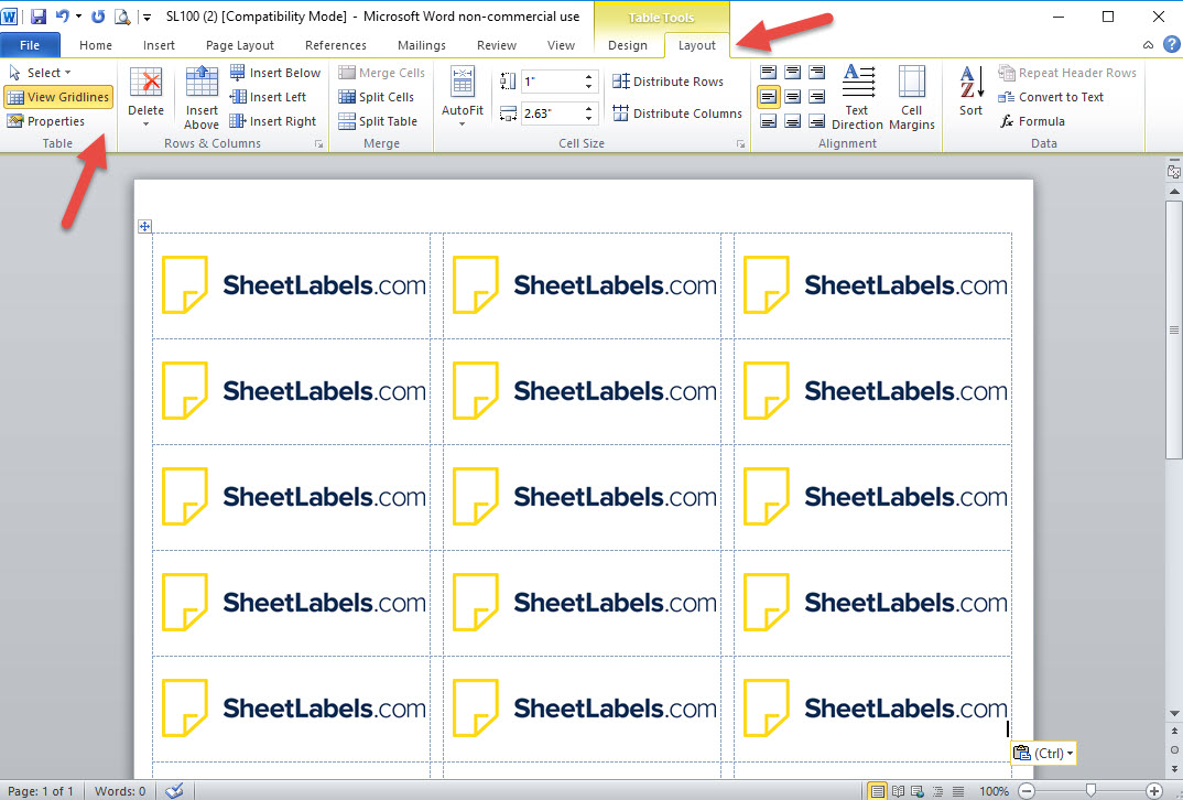 Template For Address Labels In Word