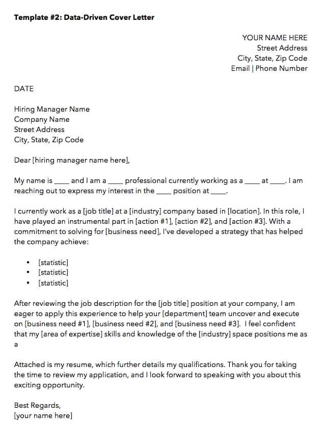 cover letter job application best