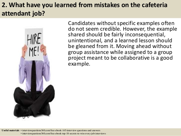 Cafeteria Worker Interview Questions And Answers Mt Home Arts