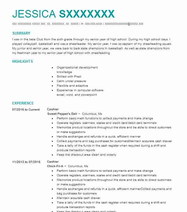 Customer Services Cashier Resume Objectives | | Mt Home Arts