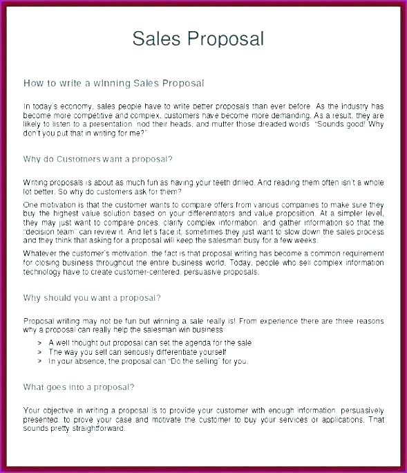 Best Sales Proposal Examples | | Mt Home Arts