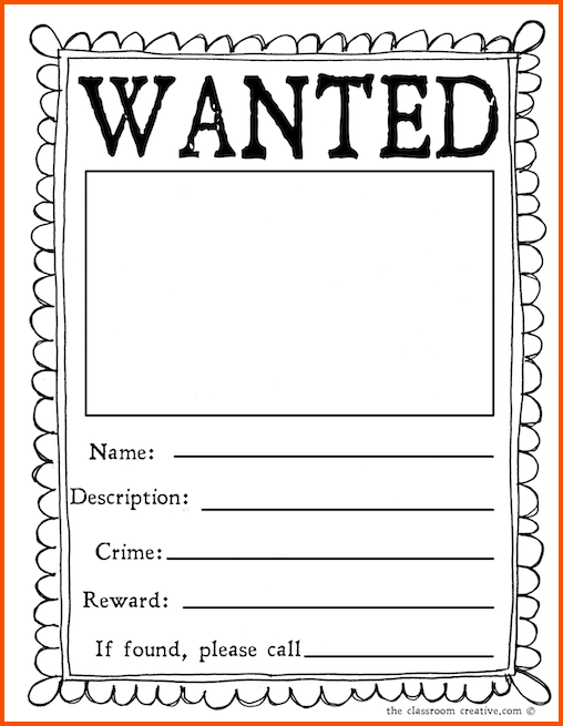 Wanted Poster Template Printable Mt Home Arts