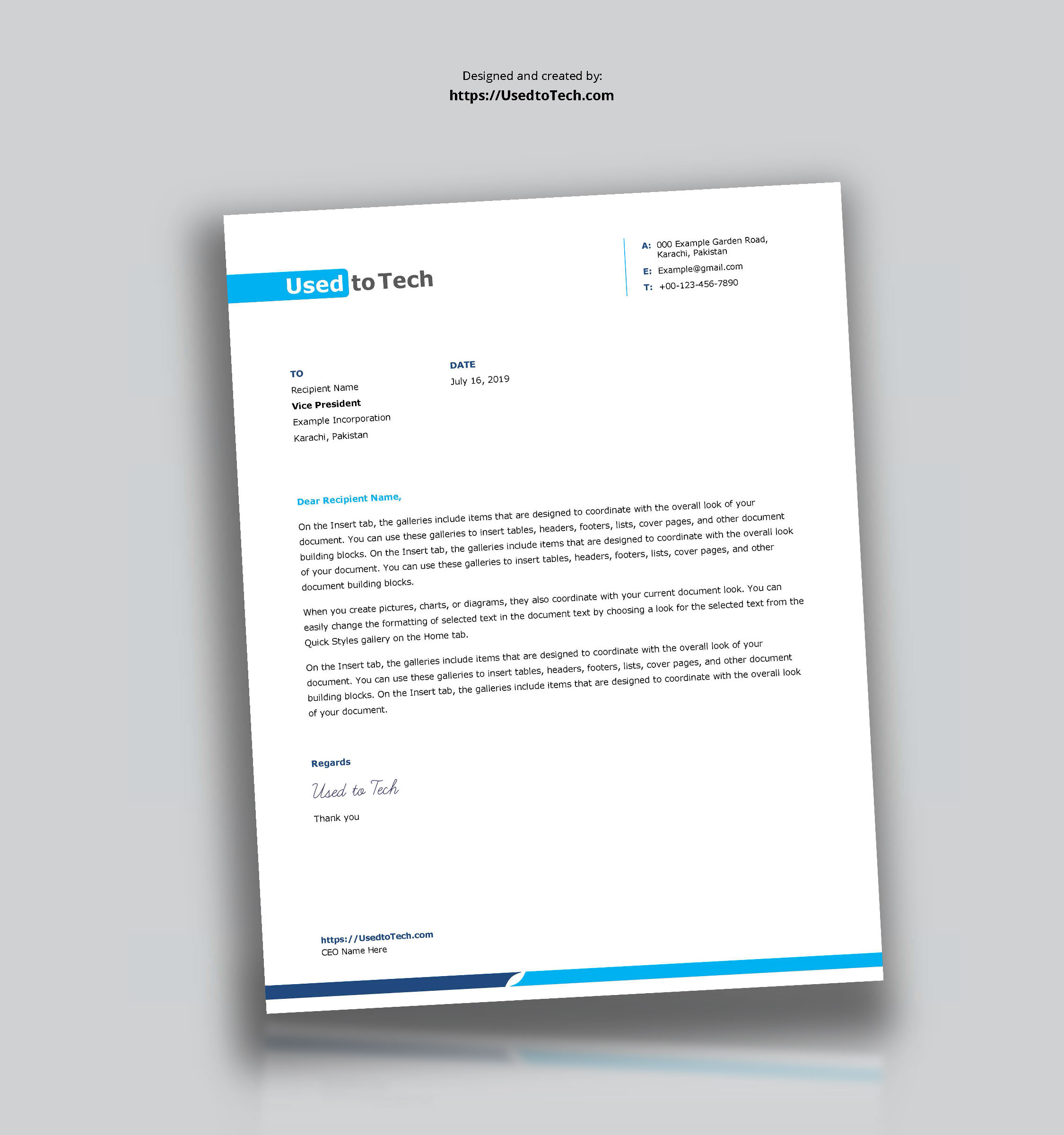 How To Add A Letterhead Template In Word - Design Talk