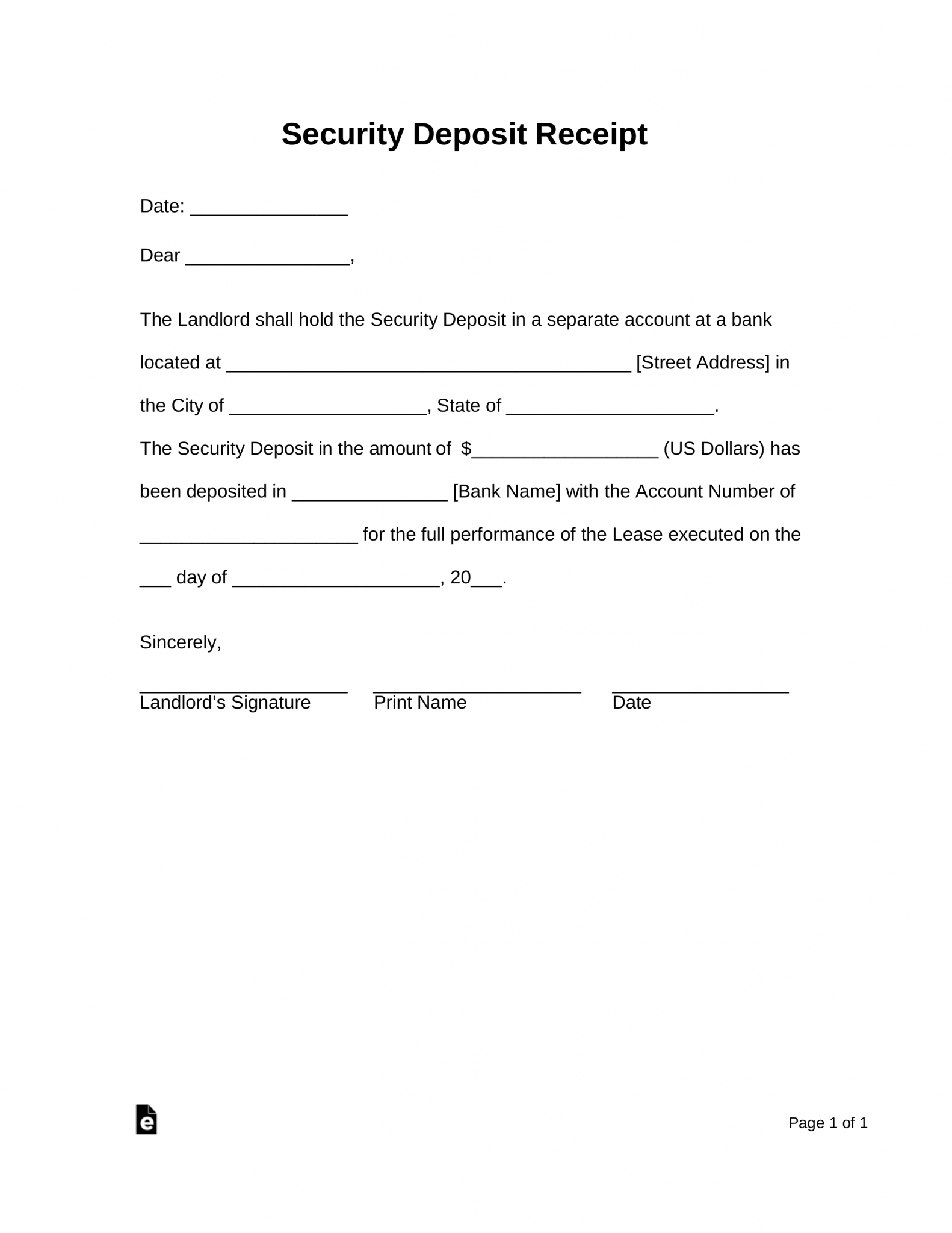Security Deposit Receipt Mt Home Arts Security Deposit Receipt Mt Home Arts