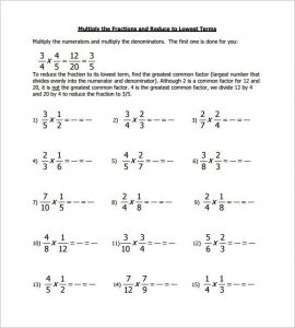 Multiplying Fractions Worksheet Template | Mt Home Arts